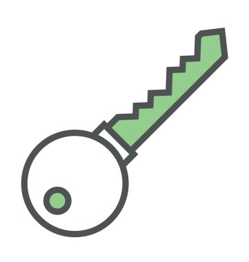 Anahtar kalın simge tasarlamak