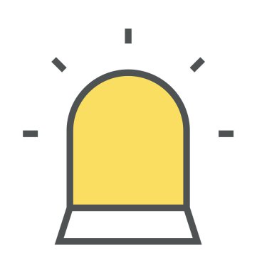 Siren ışık kalın simge tasarlamak