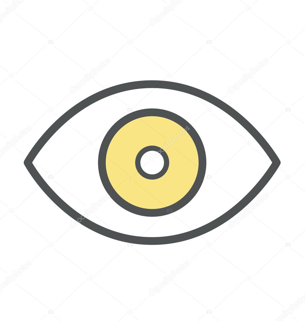 Eye Bold Icon Illustration