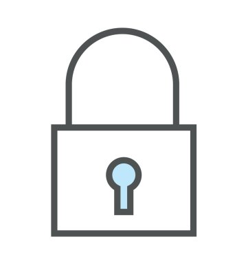 Kilit kalın simge tasarlamak