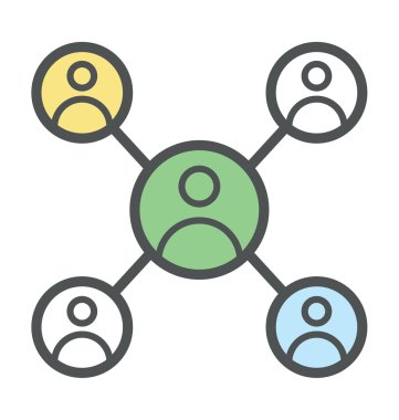 Sosyal ağ kalın simge tasarlamak