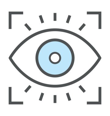 Göz odak düz simge tasarlamak