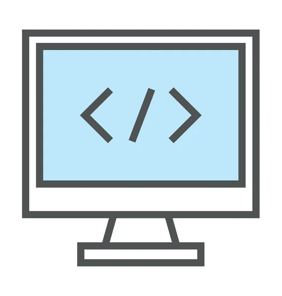 HTML-codering gekleurde Vector Icon — Stockvector