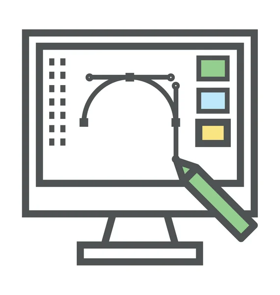 Grafik tasarlama kalın simge tasarlamak — Stok Vektör