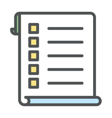 Denetim listesi renkli vektör simgesi