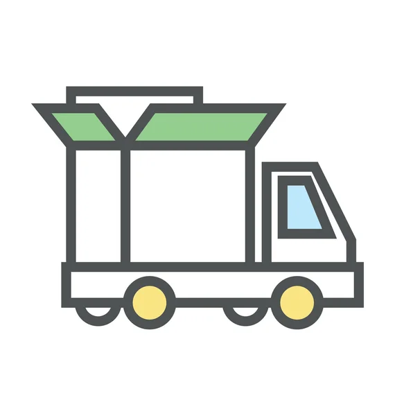 Ilustração Bold Icon do caminhão de transporte — Vetor de Stock