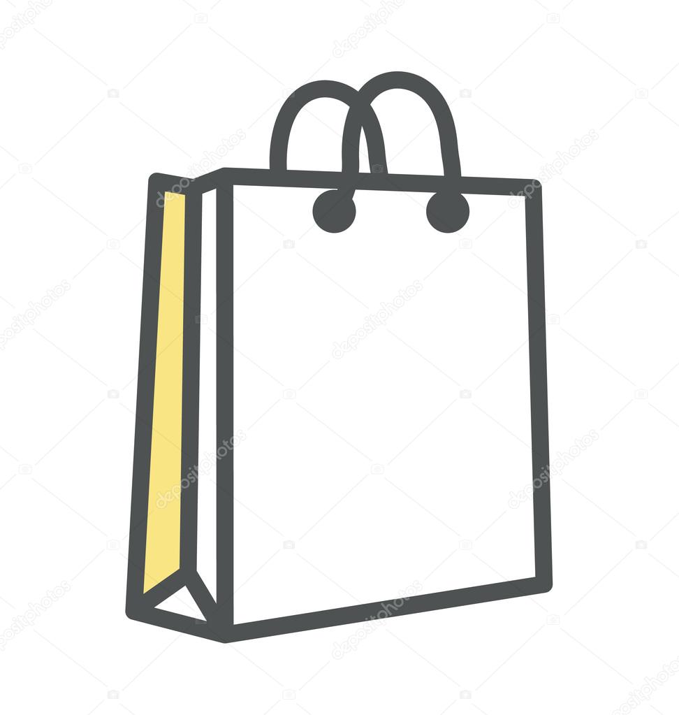 Shopping Bag Colored Vector Icon