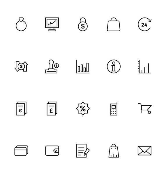 Trade Outline Vector Icons 6