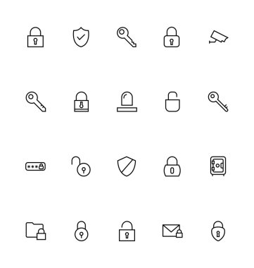 Güvenlik hattı vektör simgeler 1