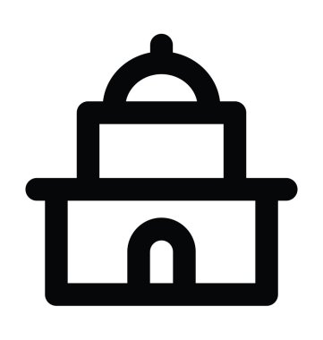 Cami kalın satır vektör simgesi