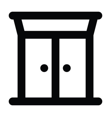 Kapı kalın satır vektör simgesi