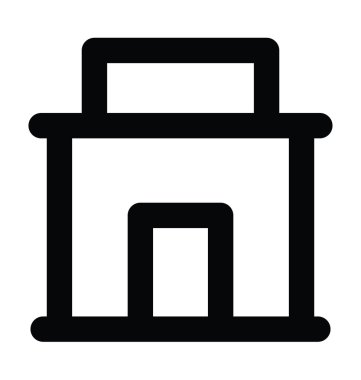 Dükkanı kalın satır vektör simgesi