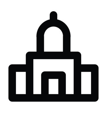 Cami kalın satır vektör simgesi