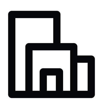 Daireler kalın satır vektör simgesi