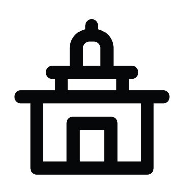 Müze kalın satır vektör simgesi