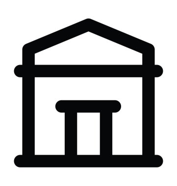 Villa kalın satır vektör simgesi