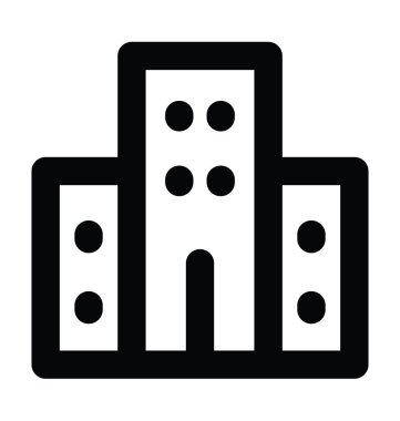 Daireler kalın satır vektör simgesi