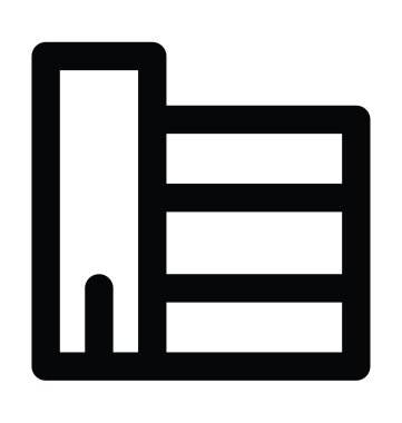 Daireler kalın satır vektör simgesi