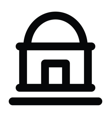 Cami kalın satır vektör simgesi