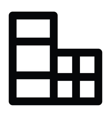 Yapı taşları kalın satır vektör simgesi