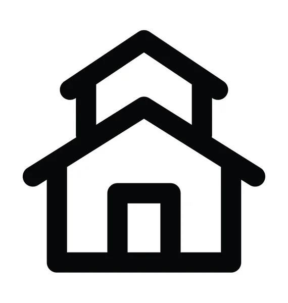 Home Bold Line Vector Icon — Stock Vector