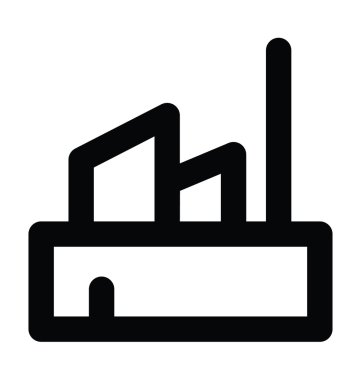 Sanayi kalın satır vektör simgesi