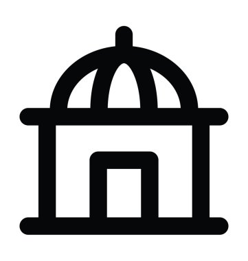 Cami kalın satır vektör simgesi