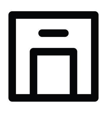 Müze kalın satır vektör simgesi