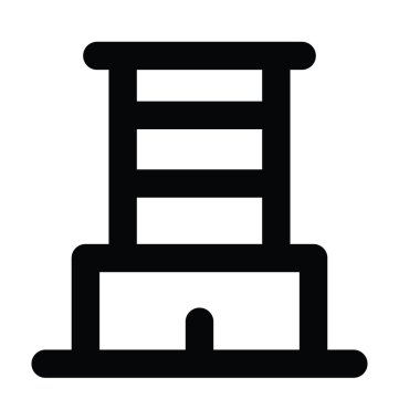 Bina kalın satır vektör simgesi