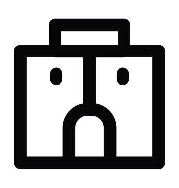 Müze kalın satır vektör simgesi