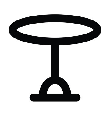 Yemek Masası kalın satır vektör simgesi