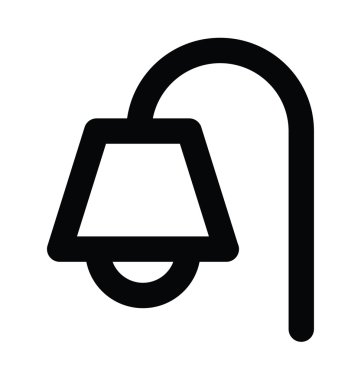 Sokak lambası kalın satır vektör simgesi