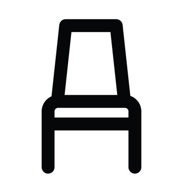 Sandalye kalın satır vektör simgesi