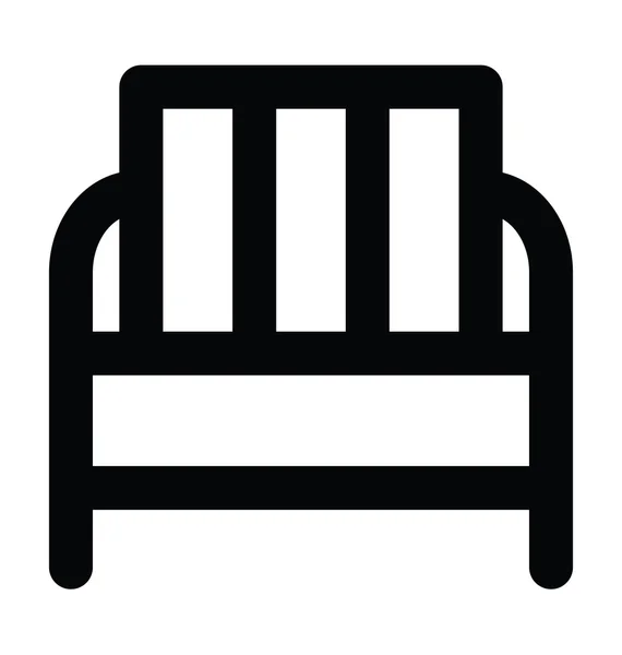 Sofa fett Linie Vektor Symbol — Stockvektor