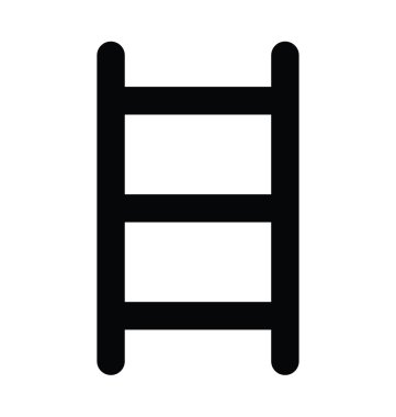Merdiven kalın satır vektör simgesi
