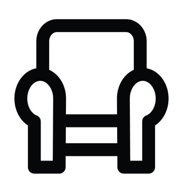 Kanepe kalın satır vektör simgesi