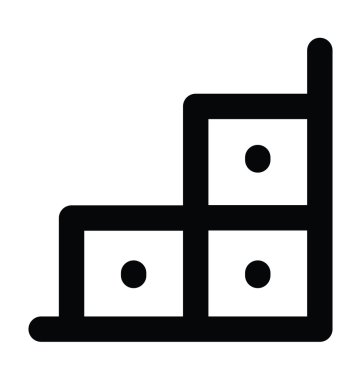 Çekmece kalın satır vektör simgesi