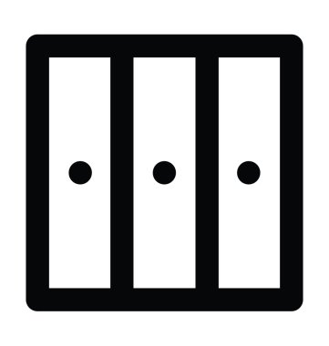 Almirah kalın satır vektör simgesi