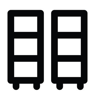 Almirah kalın satır vektör simgesi