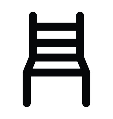 Sandalye kalın satır vektör simgesi