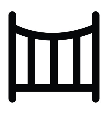 Beşik kalın satır vektör simgesi