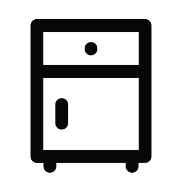 Buzdolabı kalın satır vektör simgesi