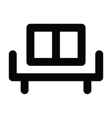 Kanepe kalın satır vektör simgesi