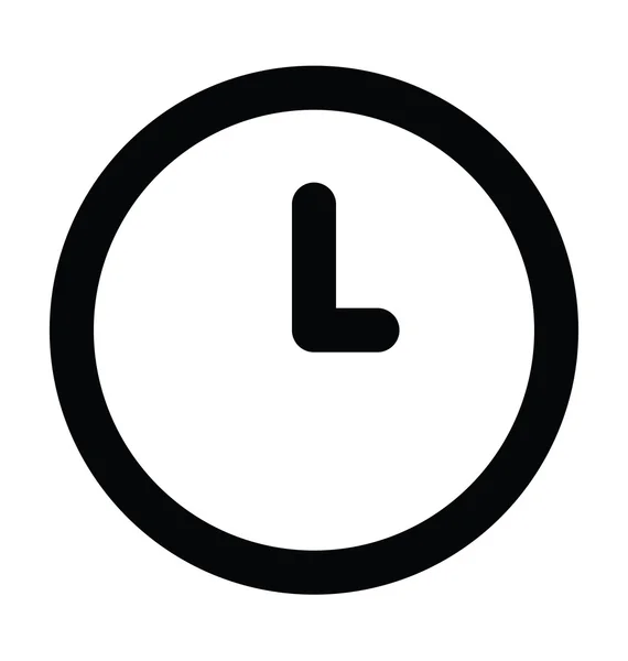 Reloj de pared negrita línea vector icono — Archivo Imágenes Vectoriales