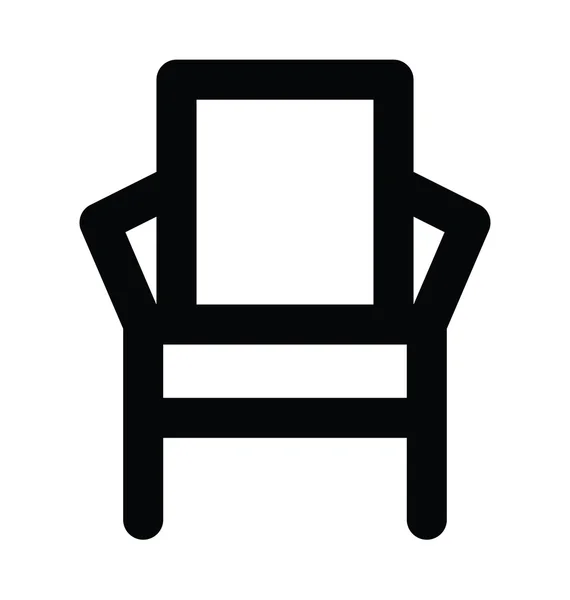 Chair Bold Line Vector Icon — Stock Vector