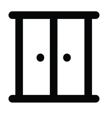 Dolap kalın satır vektör simgesi