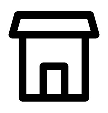 Dükkanı kalın satır vektör simgesi