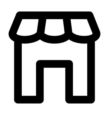 Dükkanı kalın satır vektör simgesi