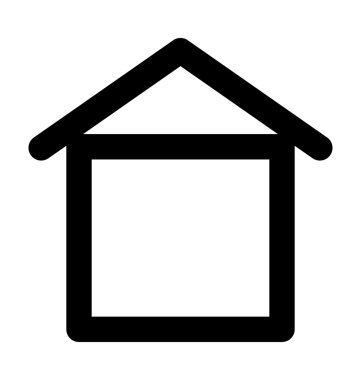 Evi kalın satır vektör simgesi