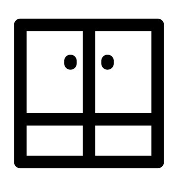 Almirah kalın satır vektör simgesi